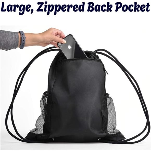 Drawstring Soccer Bag - Soccer Backpack For Boys or Girls - Picture 6 of 7